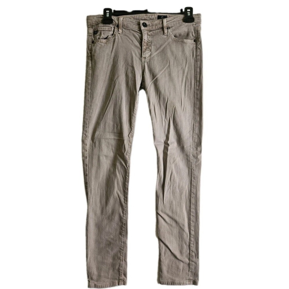 AG Jeans Stevie Ankle Womens 28R‎ Taupe Mocha Slim Straight Leg USA Quiet Luxury